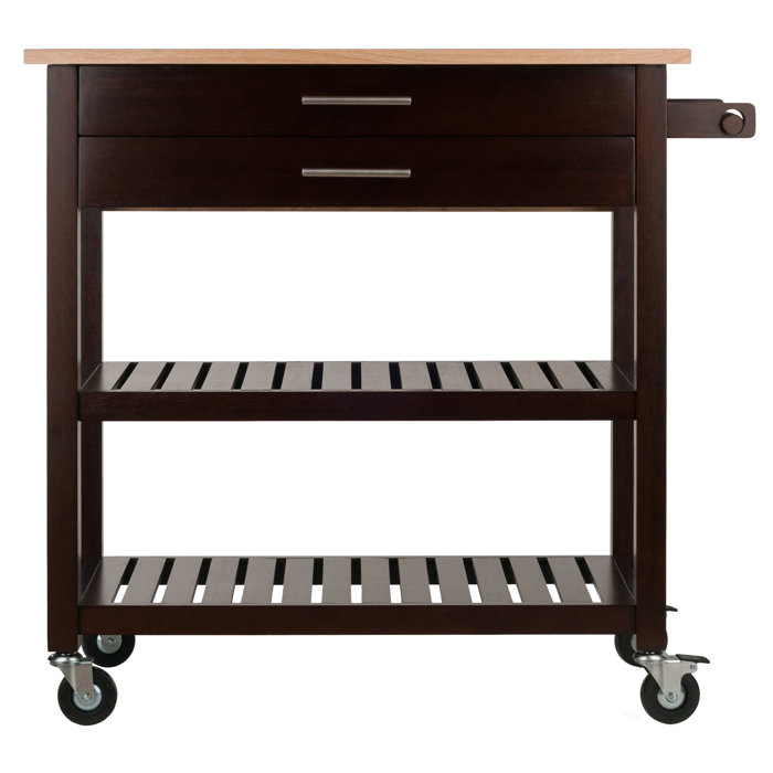 Winston Porter Gutshall Solid Wood Kitchen Cart & Reviews Wayfair